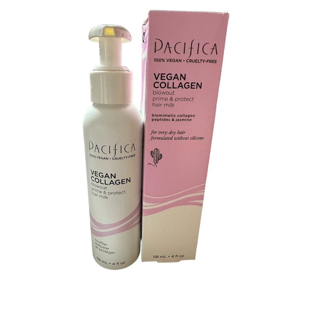 Pacifica Vegan Collagen Hydrating Blowout Milk Repair Hair Treatment 4oz